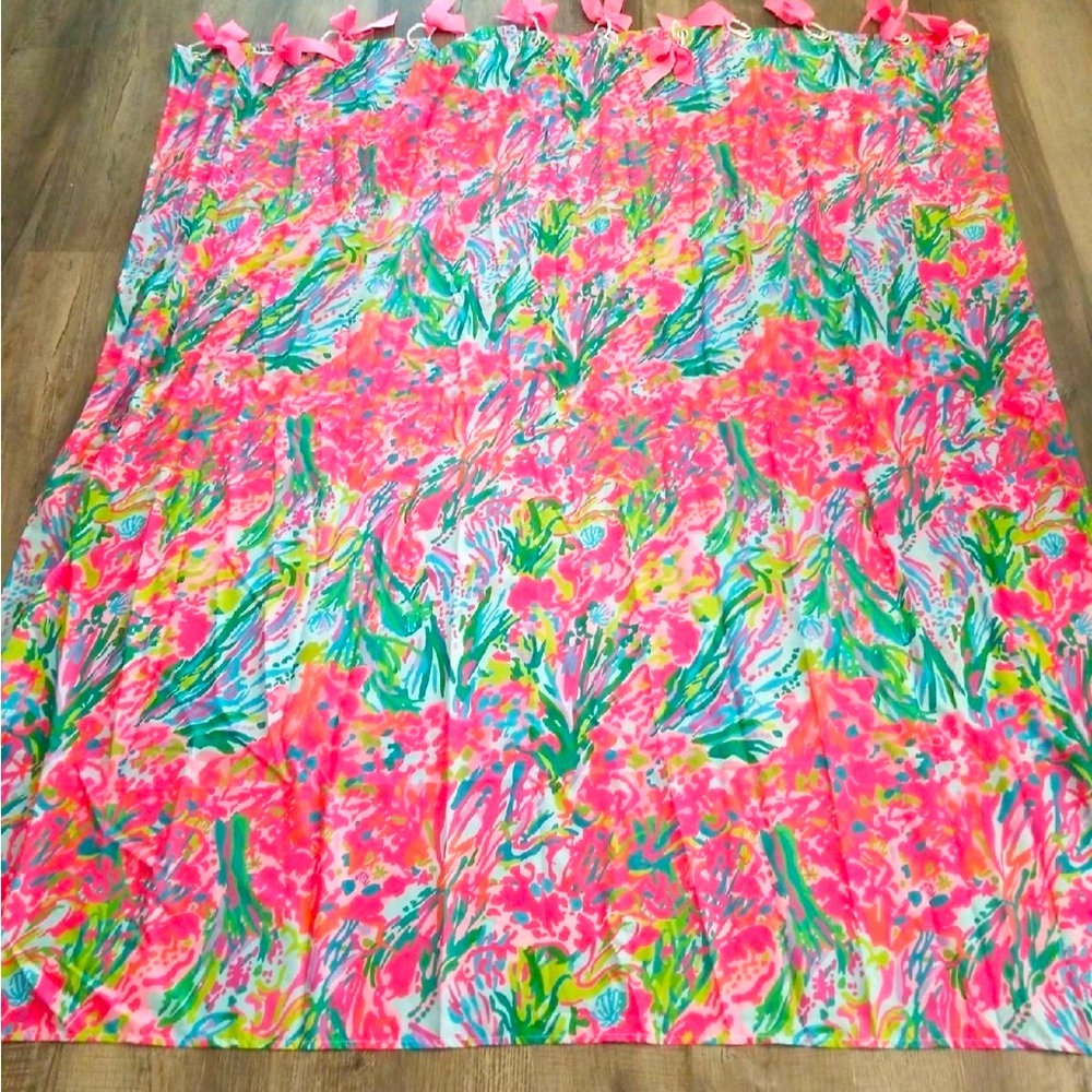 Lilly Pulitzer inspired shower curtain